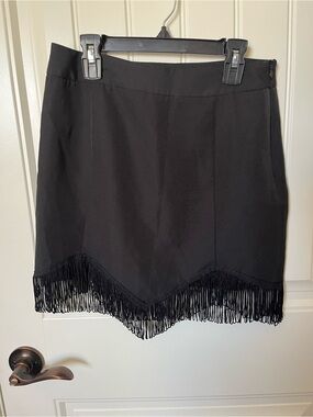 Altar'd State Black Fringe Mini Skirt